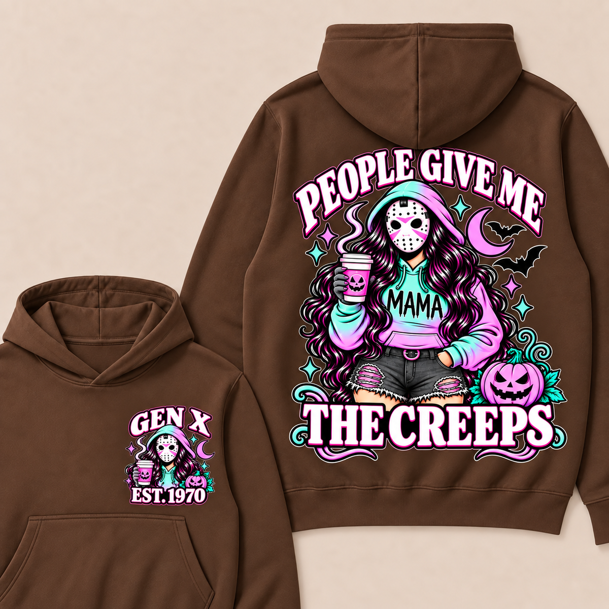 People Give Me the Creeps Halloween Gen X Custom Birth Year Sweatshirts