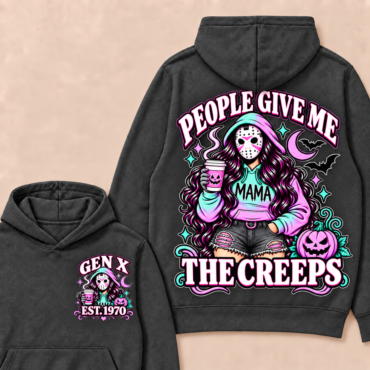 People Give Me the Creeps Halloween Gen X Custom Birth Year Sweatshirts