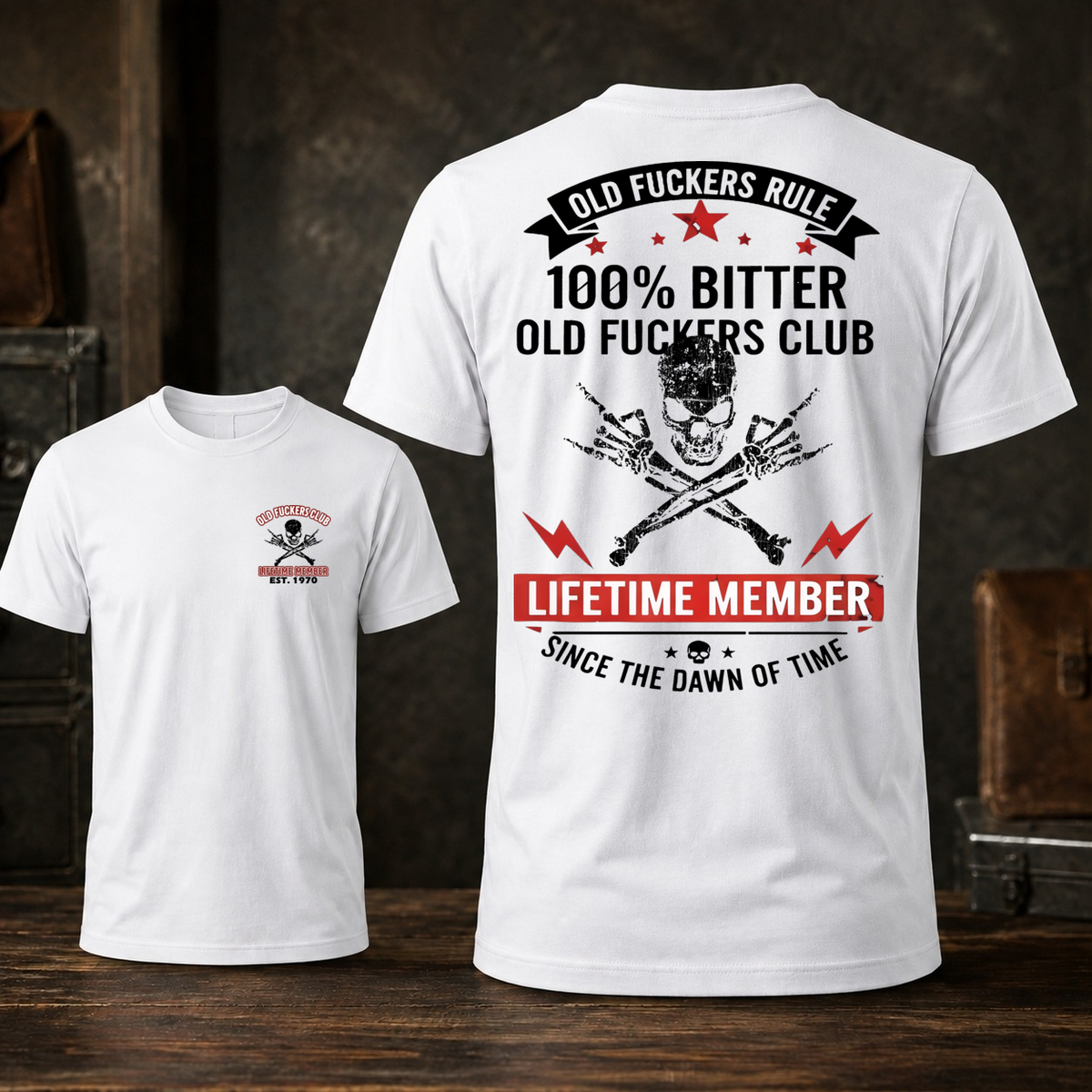 Personalized Old Fuckers Club Lifetime Member Custom Year Tee