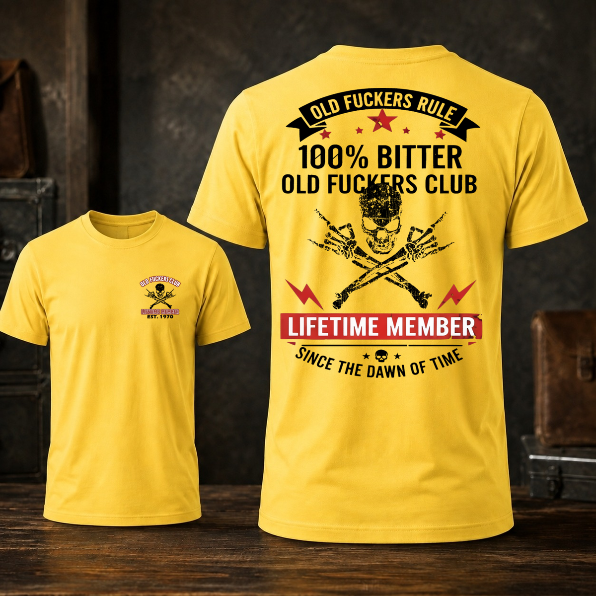 Personalized Old Fuckers Club Lifetime Member Custom Year Tee