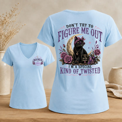 Boomer Don’t Try To Figure Me Out Cat V-neck