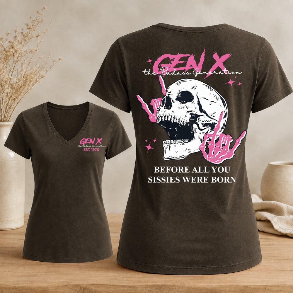 Personalized Gen X Badass Generation V-neck