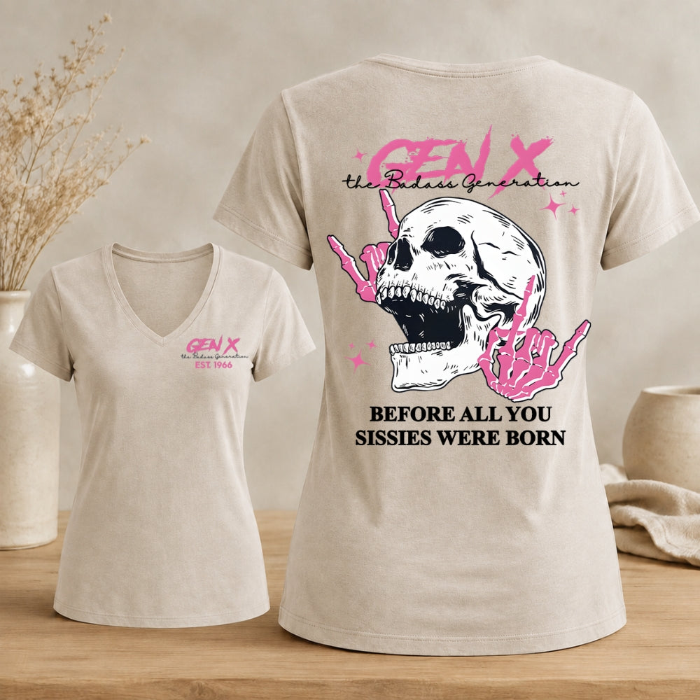 Personalized Gen X Badass Generation V-neck