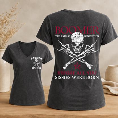 Boomer Custom Year Woman's V-neck