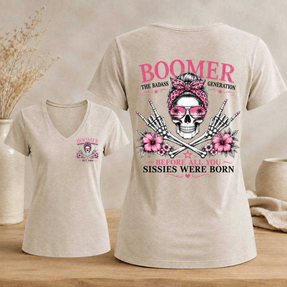 Personalized Boomer Badass Generation V-neck