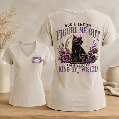 Boomer Don’t Try To Figure Me Out Cat V-neck