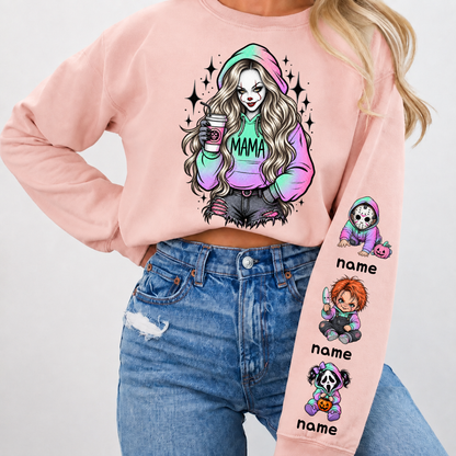 Custom PennyWise Mama Sweatshirt with Kids Name