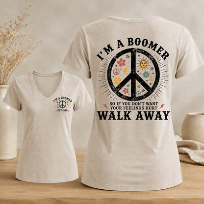 Personalized I’m A Boomer Walk Away V-neck