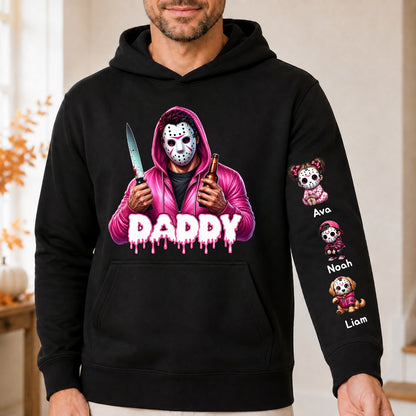 Horror MAMA with Kid's Names on the Sleeves Unisex Sweatshirt