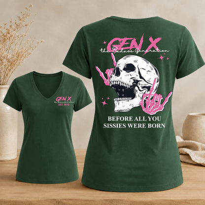 Personalized Gen X Badass Generation V-neck