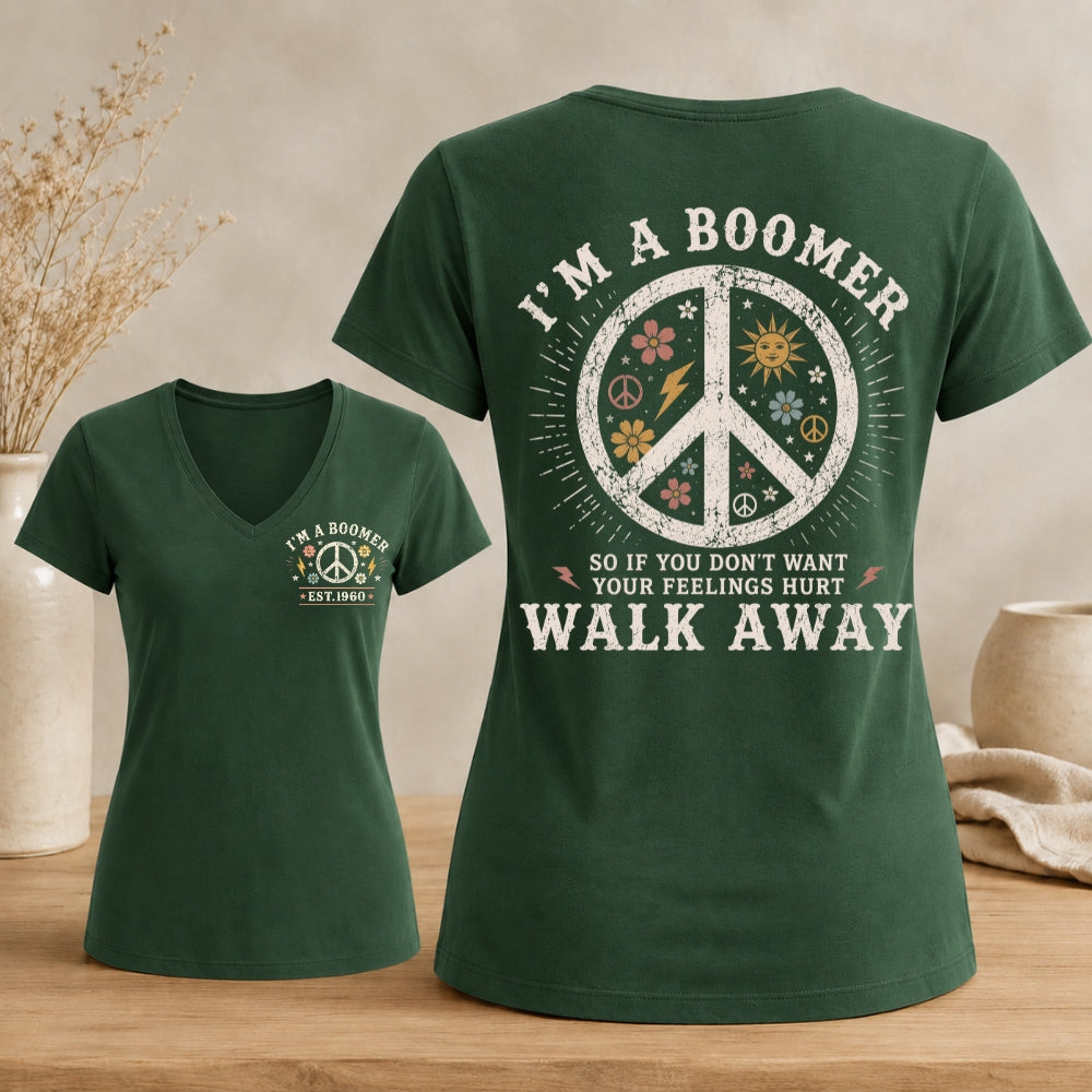 Personalized I’m A Boomer Walk Away V-neck