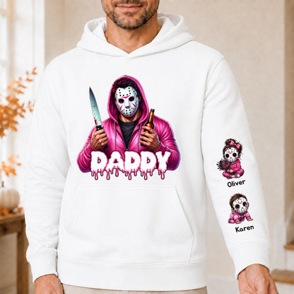 Horror MAMA with Kid's Names on the Sleeves Unisex Sweatshirt