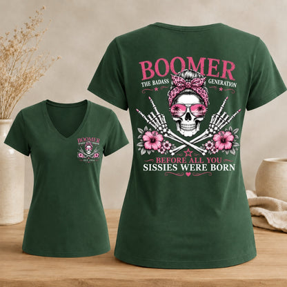 Personalized Boomer Badass Generation V-neck