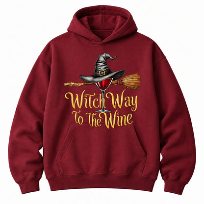 Funny Halloween Wine Lover Witch Way To The Wine Shirts