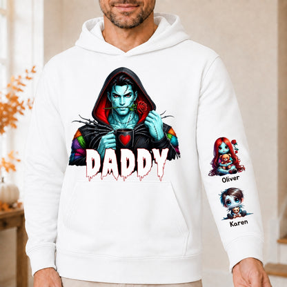 Horror MAMA Sweatshirt with Kid's Names on the Sleeve