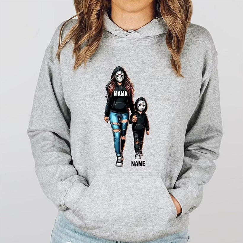 Halloween Custom Family Sweatshirt Mama With Kids Sweatshirt