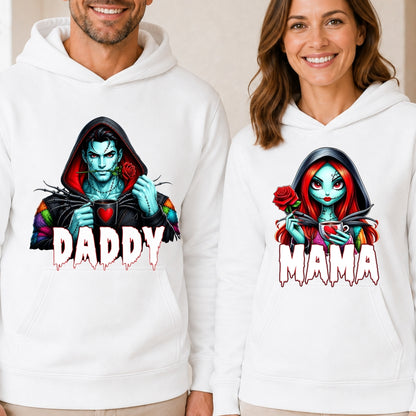 Horror MAMA Sweatshirt with Kid's Names on the Sleeve