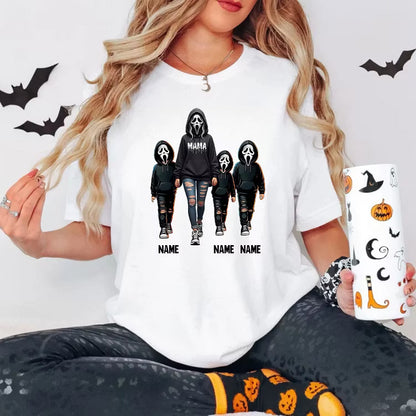 Custom Mama & Kids Ghostface Mask Sweatshirt, T-shirt