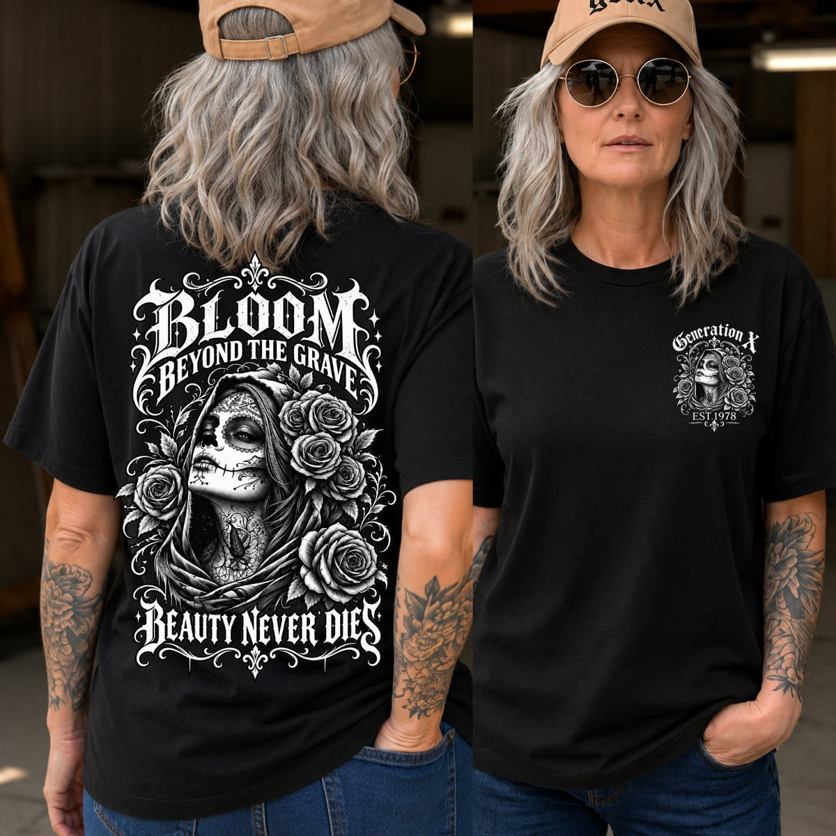 Personalized Beauty Never Dies Skull Graphic Shirt