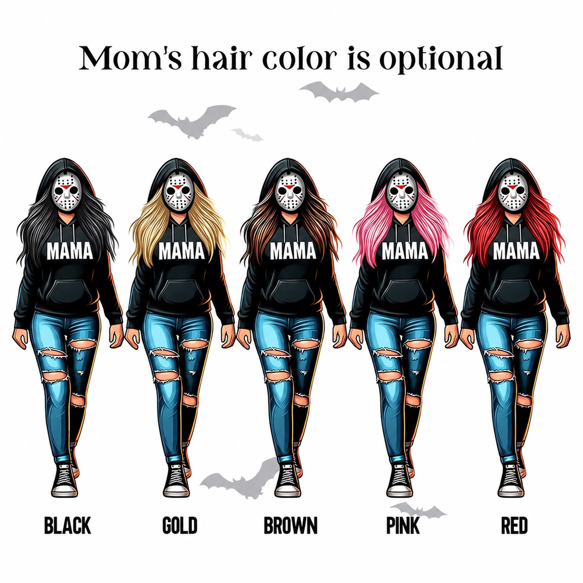 Halloween Custom Family Sweatshirt Mama With Kids Sweatshirt