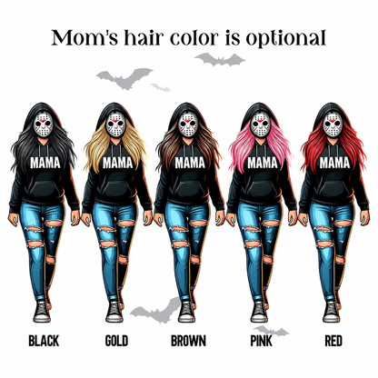 Halloween Custom Family Sweatshirt Mama With Kids Sweatshirt