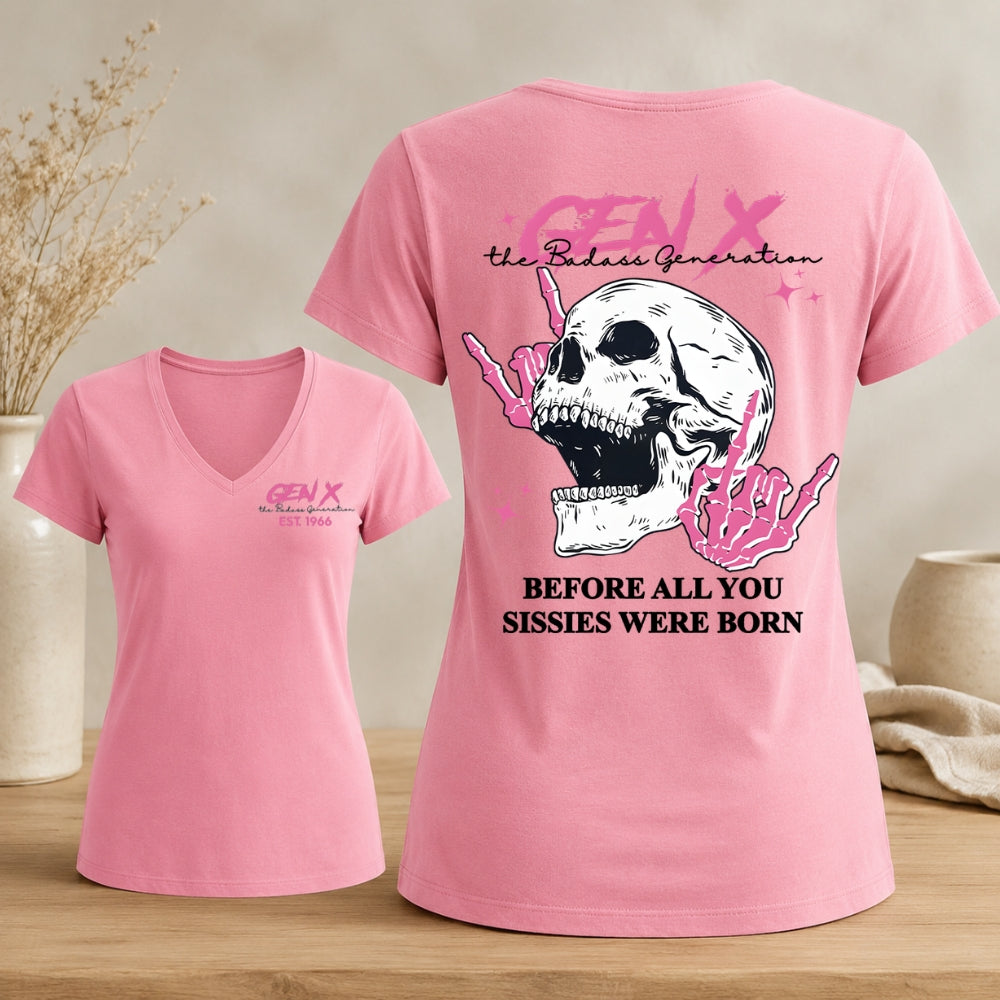 Personalized Gen X Badass Generation V-neck