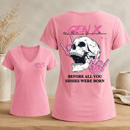 Personalized Gen X Badass Generation V-neck