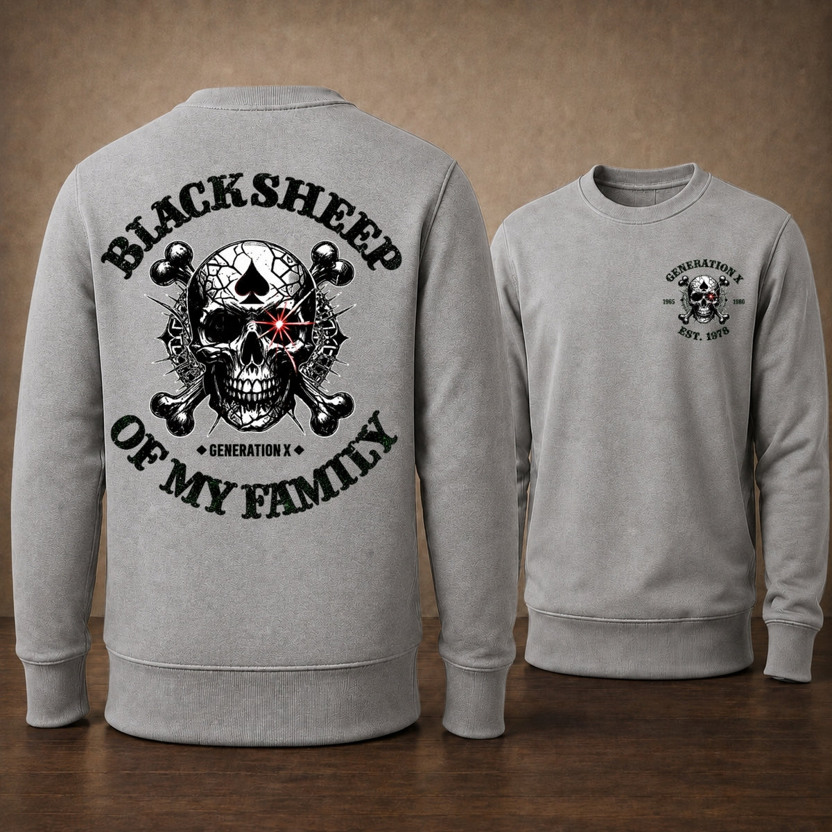 Black Sheep Of My Family Gen X Custom Year Crewneck