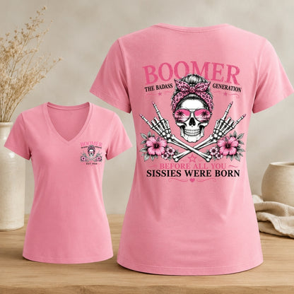 Personalized Boomer Badass Generation V-neck