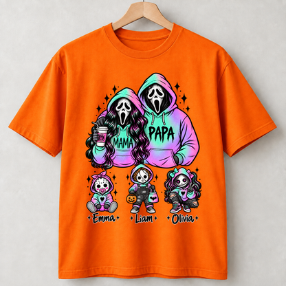Custom Ghostface Mama&Papa Sweatshirt with Kids Name