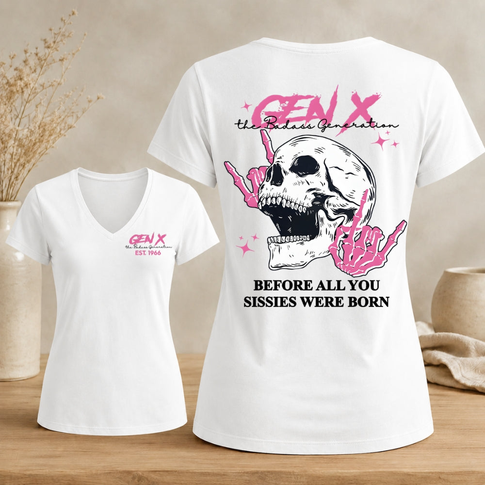 Personalized Gen X Badass Generation V-neck