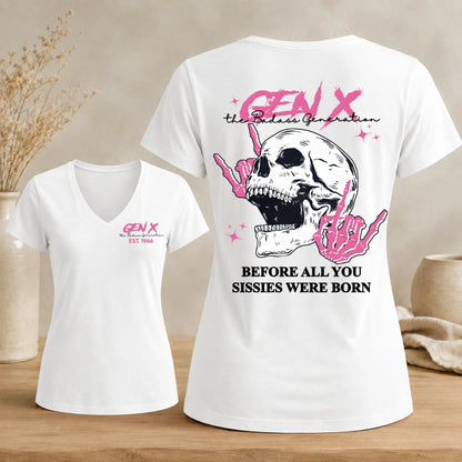 Personalized Gen X Badass Generation V-neck