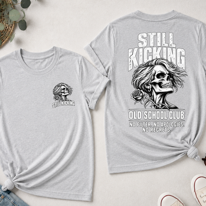 Still Kicking Old School Club Skull EST Shirts