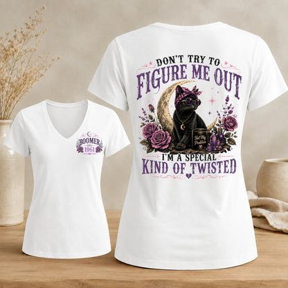 Boomer Don’t Try To Figure Me Out Cat V-neck