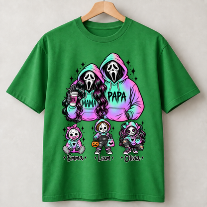 Custom Ghostface Mama&Papa Sweatshirt with Kids Name