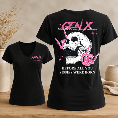 Personalized Gen X Badass Generation V-neck
