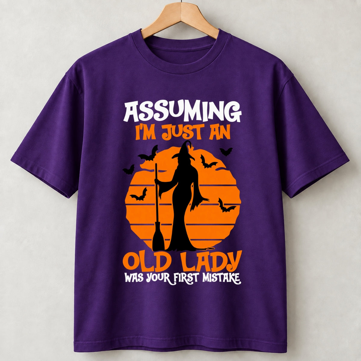 Assuming I’m Just An Old Lady Witch Halloween Shirts