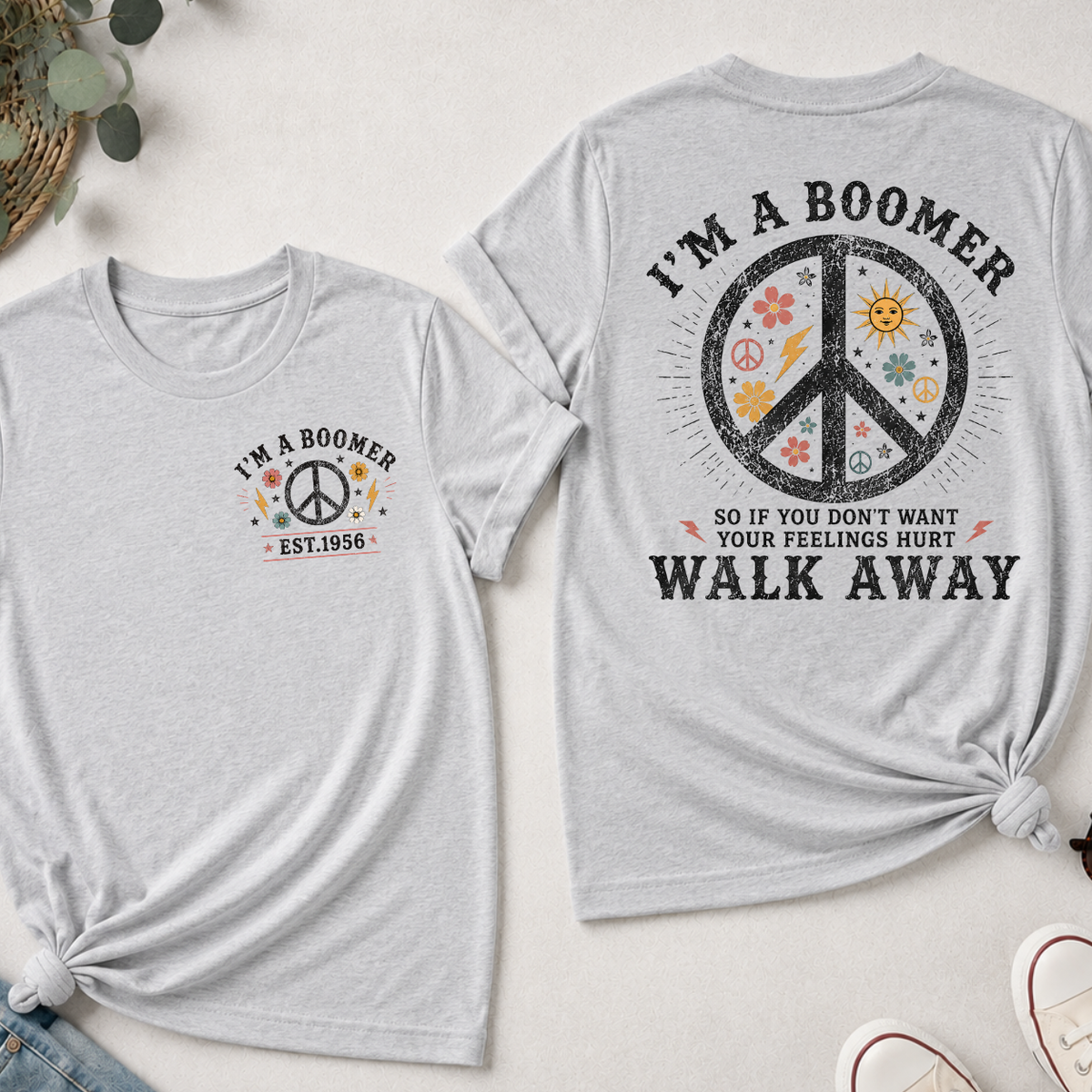 I Am A Boomer Peace Sign Woman's  EST Shirts