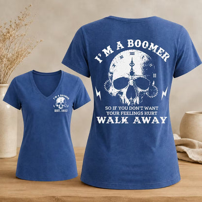 Personalized I’m A Boomer Walk Away V-neck