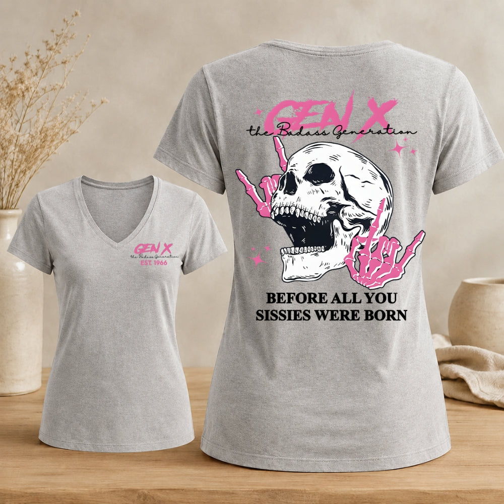 Personalized Gen X Badass Generation V-neck