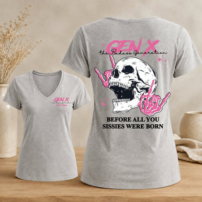 Personalized Gen X Badass Generation V-neck