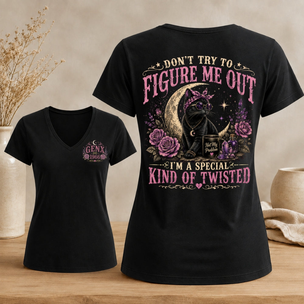 Personalized Gen X Don’t Try to Figure Me Out V-neck