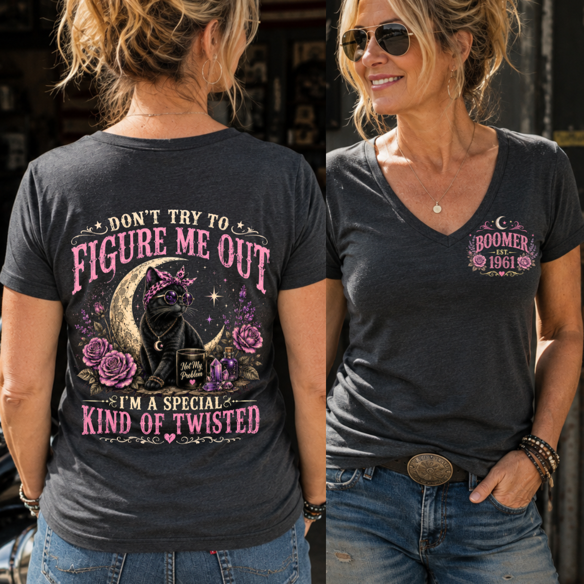 Don’t Try To Figure Me Out Cat EST Shirts