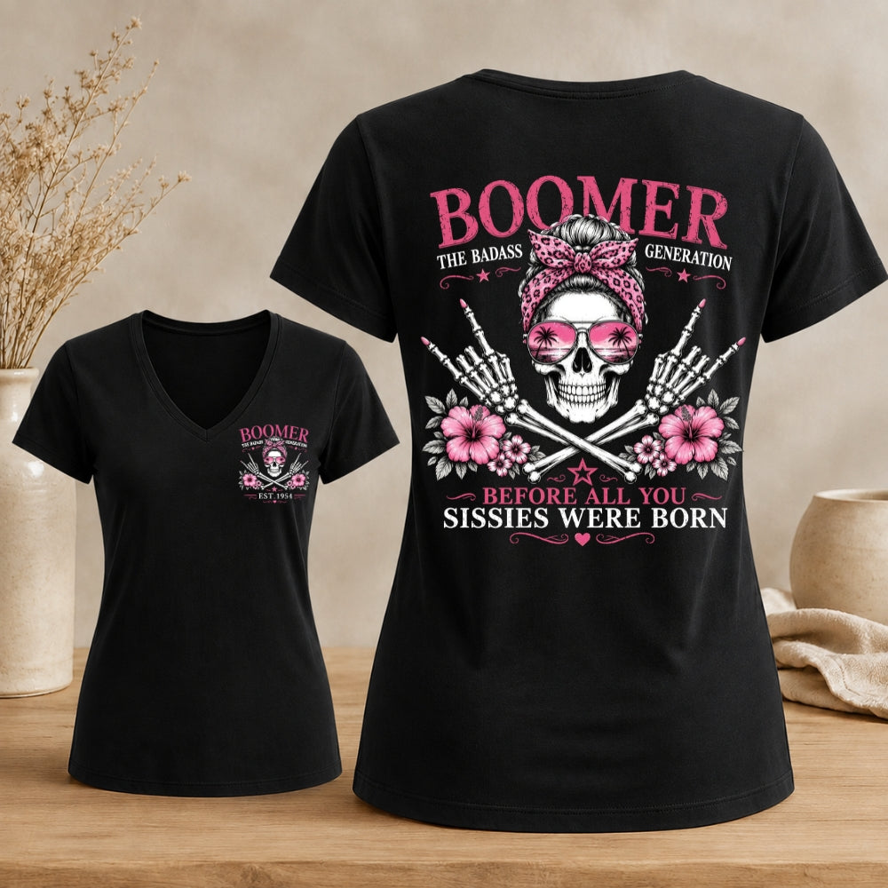 Personalized Boomer Badass Generation V-neck