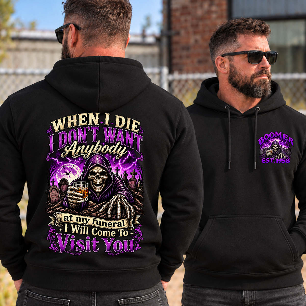 When I Die I Will Come To Visit You Grim Reaper EST Shirts
