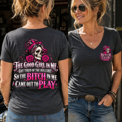 The Good Girl In Me Got Tired - Skull & Black Cat EST Shirts