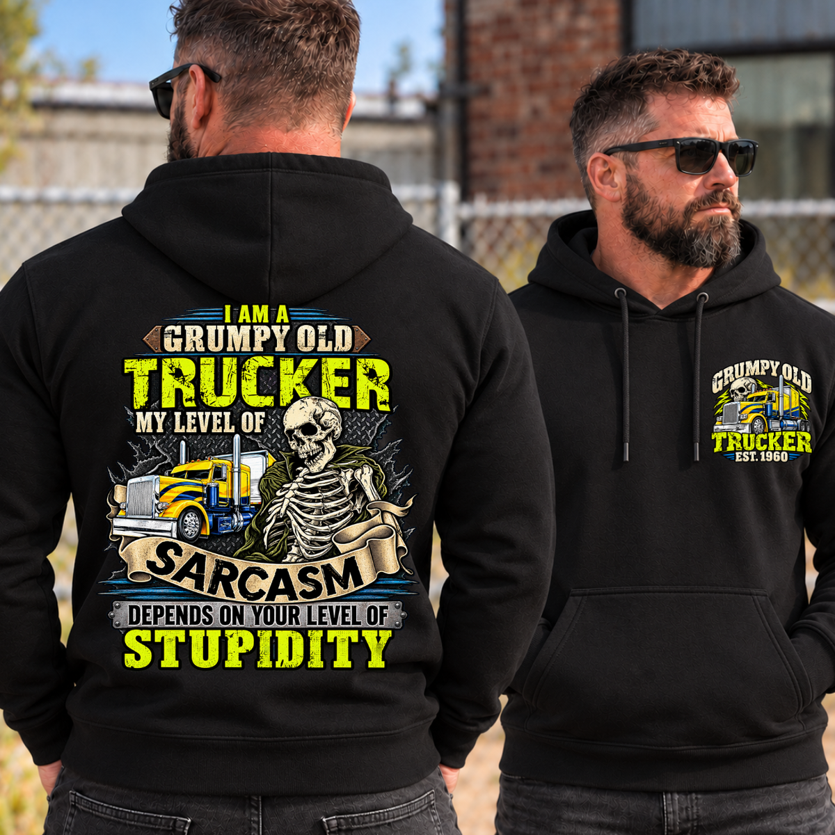 Personalized Grumpy Old Trucker Sarcasm EST Shirts