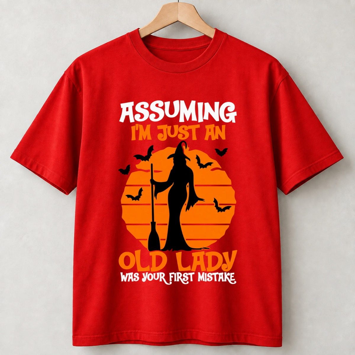 Assuming I’m Just An Old Lady Witch Halloween Shirts
