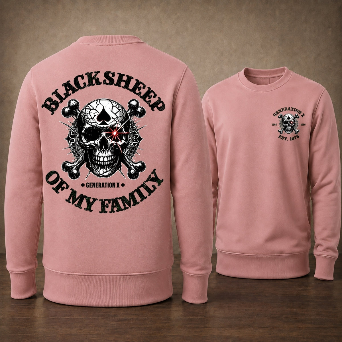 Black Sheep Of My Family Gen X Custom Year Crewneck