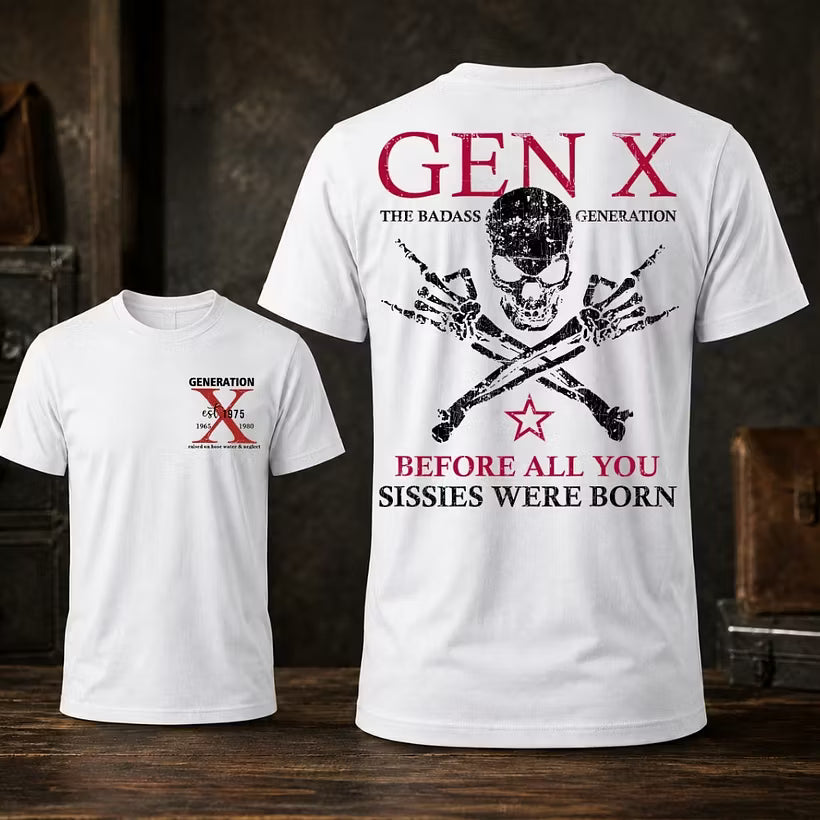 The Badass Generation X Personalized Year T-Shirt